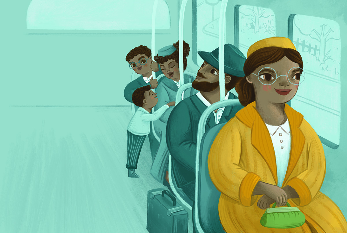 Rosa Parks en una il·lustració d'Irene Bofill Rosa Parks en una il·lustració d'Irene Bofill