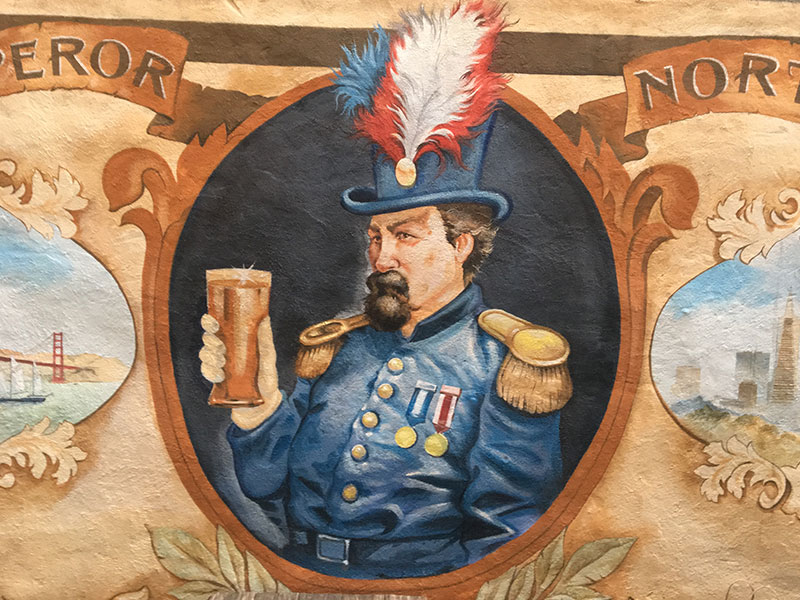 Mural dedicat a l'emperador Norton Mural dedicat a l'emperador Norton