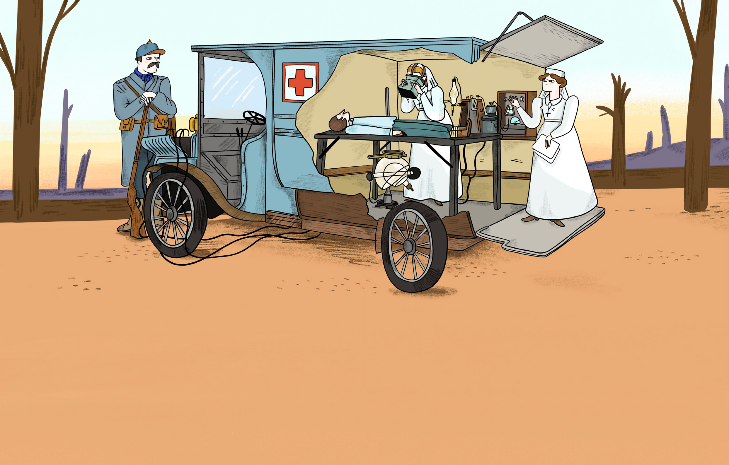 Les ambulàncies de Marie Curie Les ambulàncies de Marie Curie