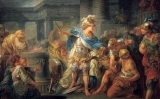 Alexandre el Gran tallant el nus gordià