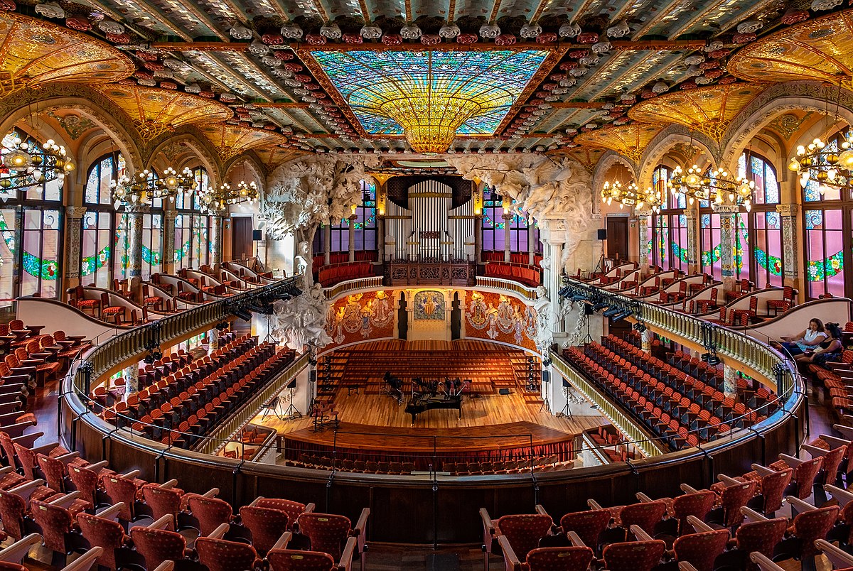 La sala de concerts del Palau de la Música Catalana La sala de concerts del Palau de la Música Catalana