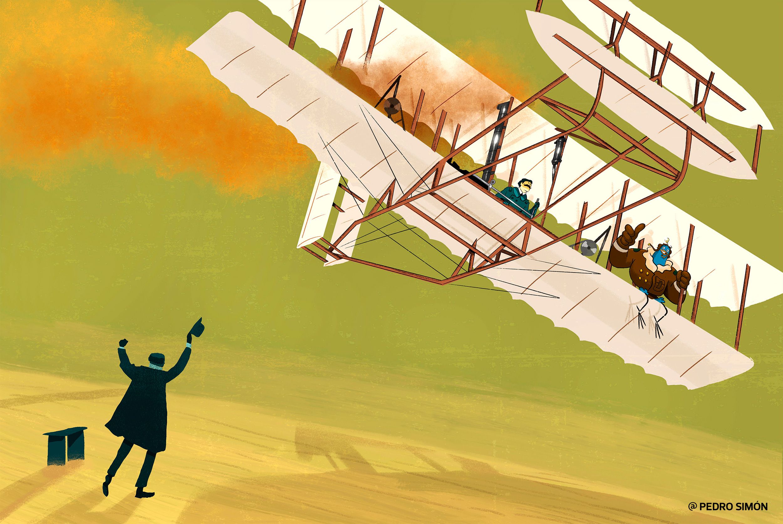 Il·lustració del 'Flyer' dels germans Wright