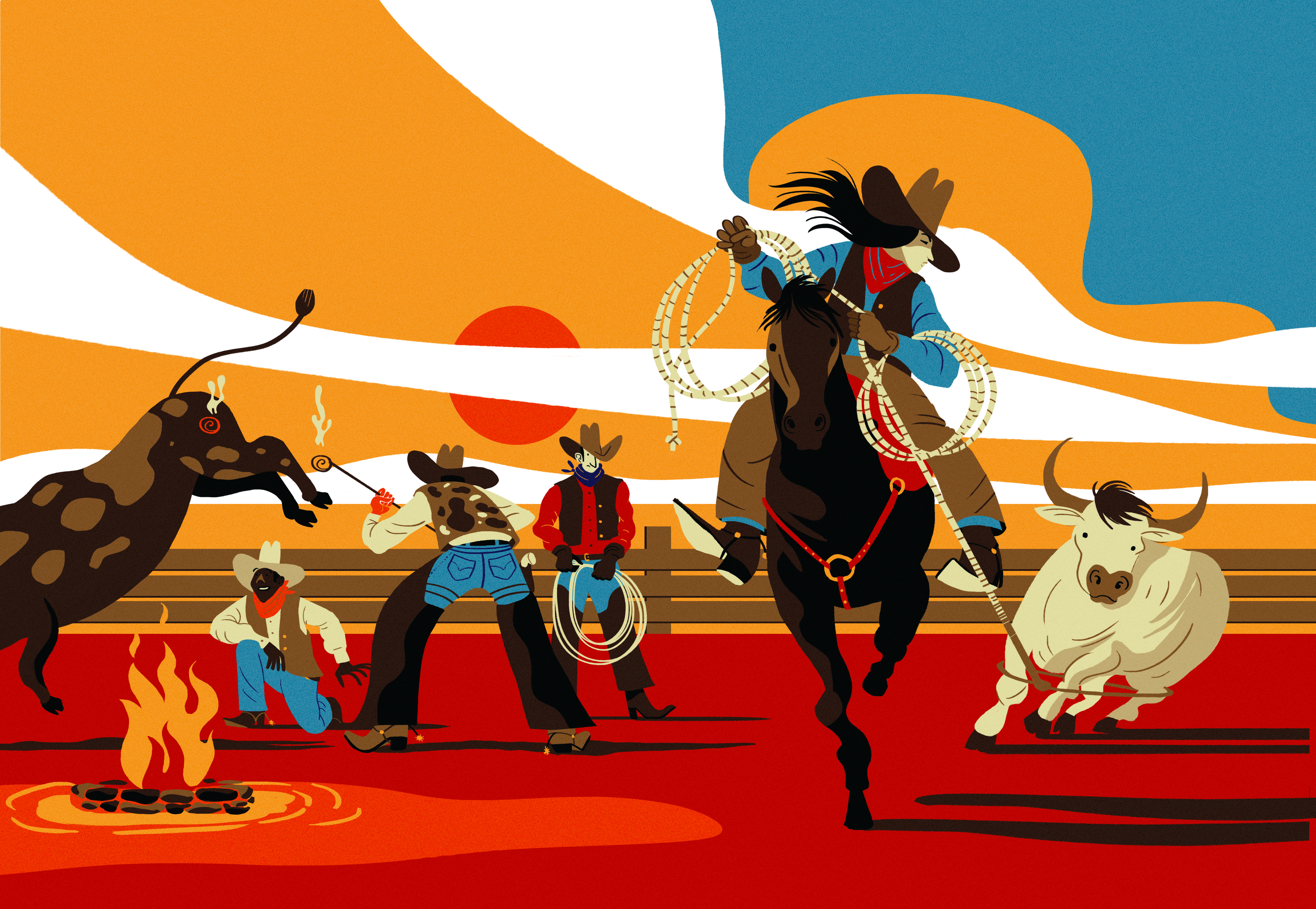 'Cowboys' en un 'rodeo' 'Cowboys' en un 'rodeo'