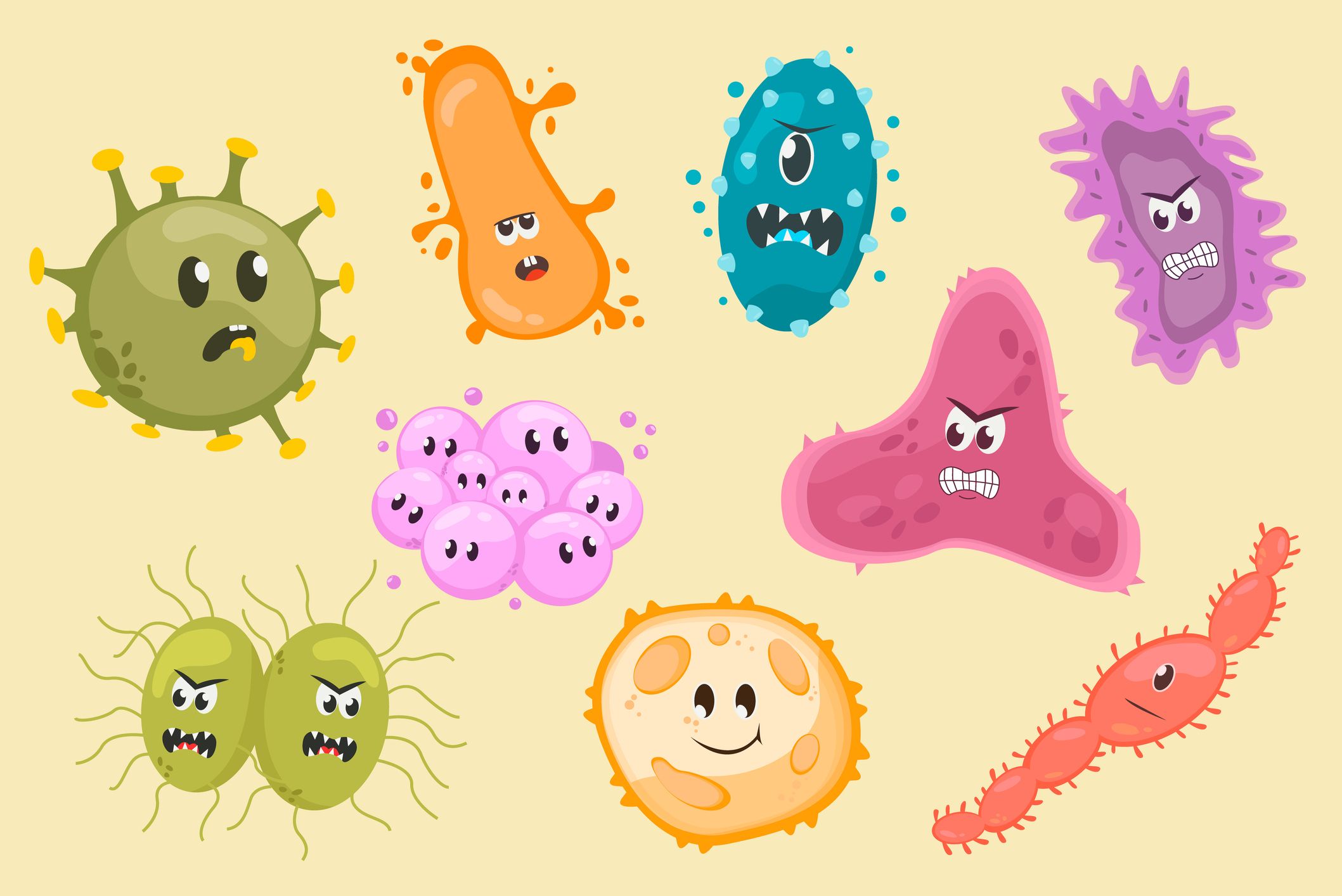Dibuixos de virus i bacteris Dibuixos de virus i bacteris