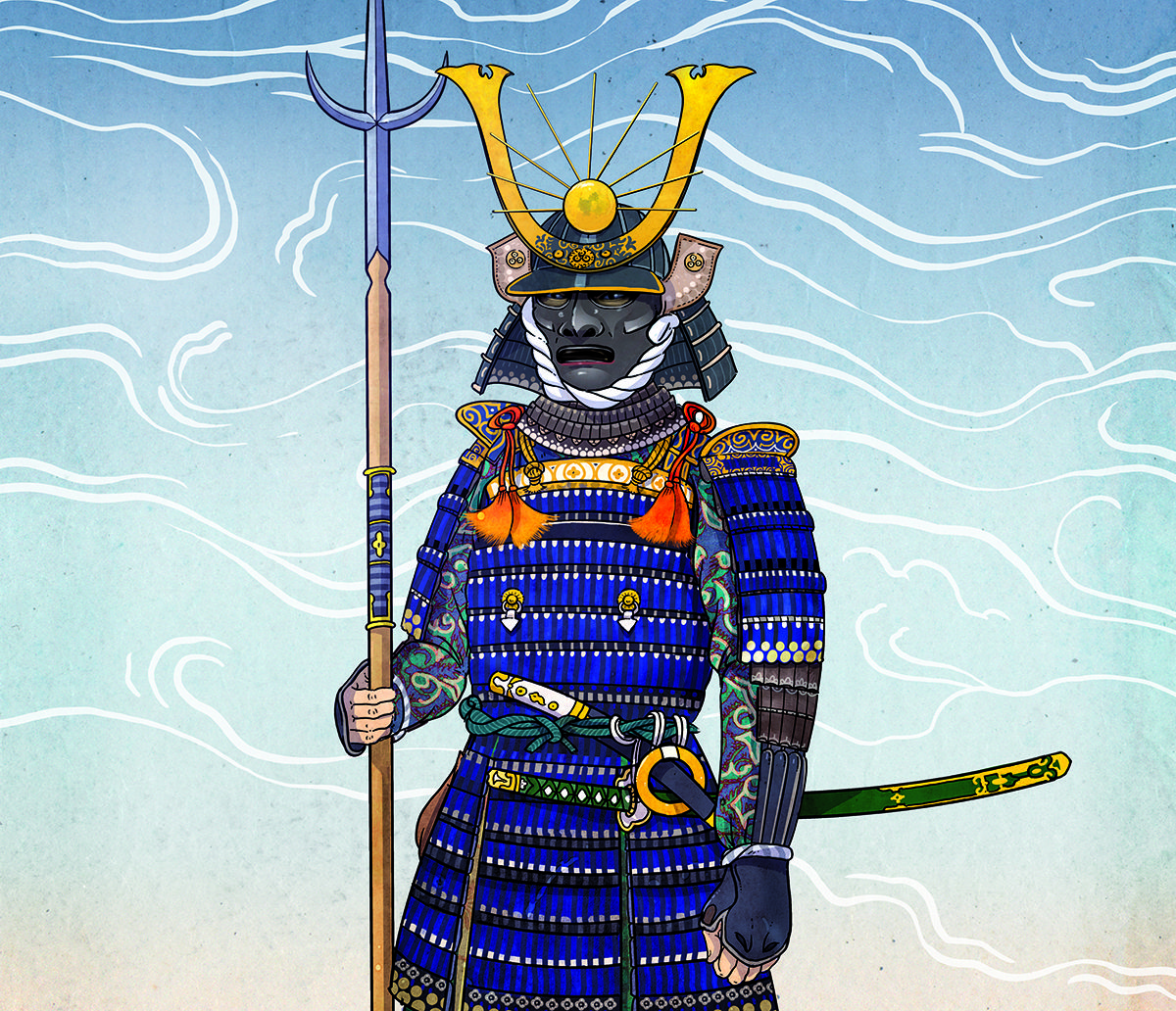 Un samurai llest per al combat Un samurai llest per al combat