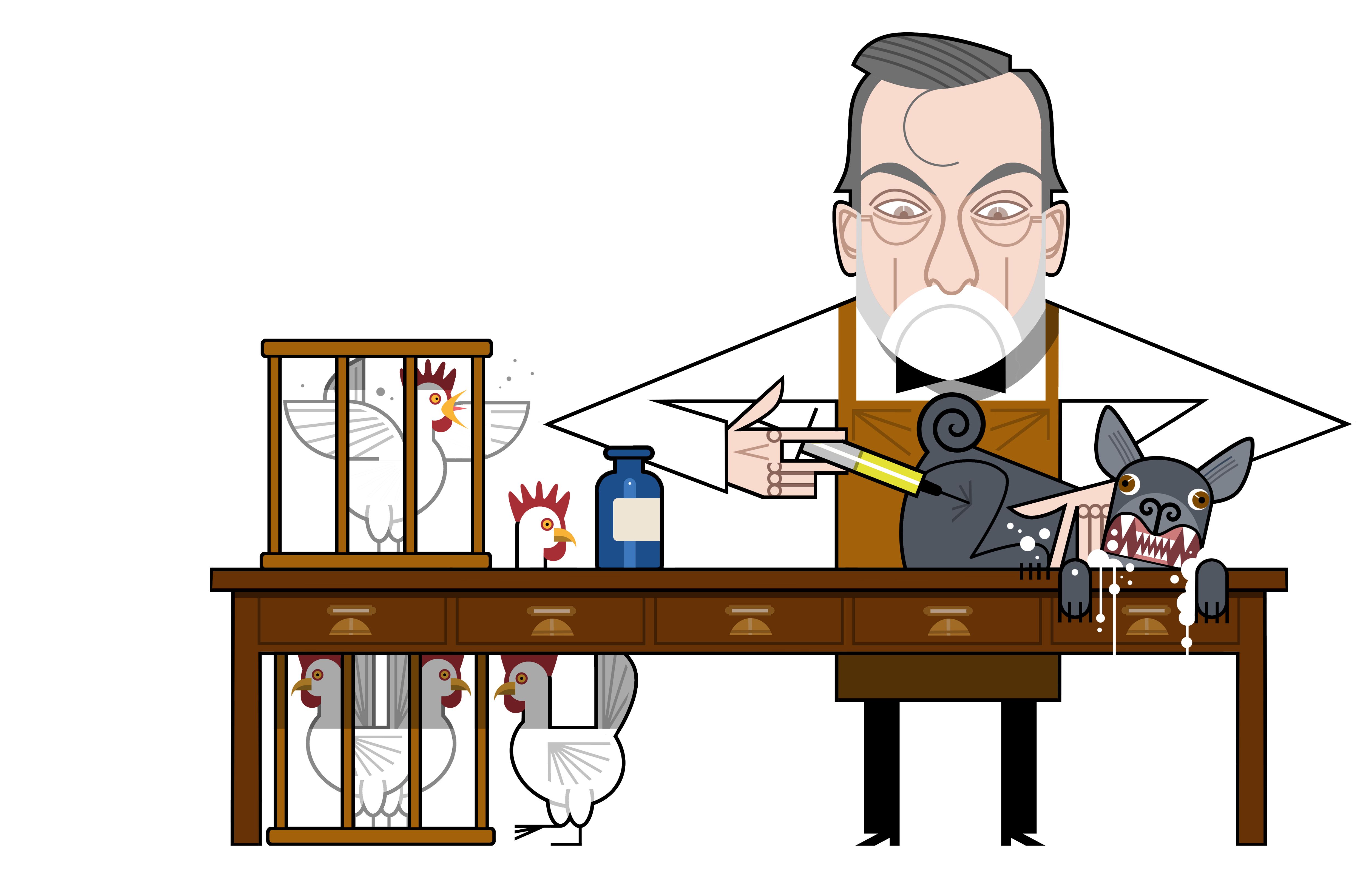 Pasteur: "A veure si guareixo aquest gosset rabiós..." Pasteur: "A veure si guareixo aquest gosset rabiós..."