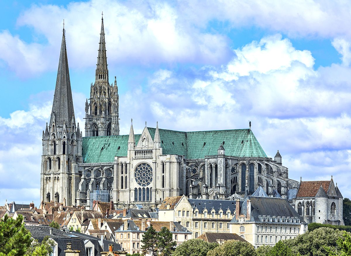 La catedral de Chartres, a França La catedral de Chartres, a França
