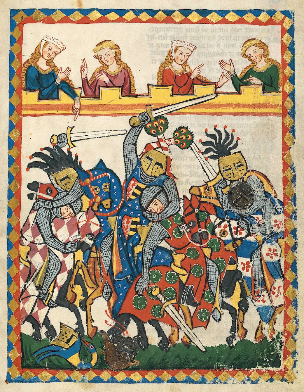 Cavallers estovant-se en un torneig Cavallers estovant-se en un torneig