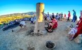 Recreació d'un forn de metall al jaciment ceretà de Castellot