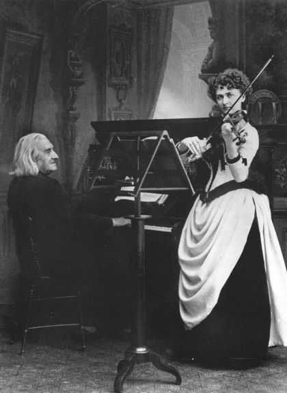 Franz Liszt i la violinista Armah Senkrah el 1855