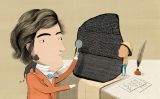 Champollion estudia la pedra de Rosetta