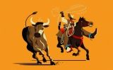 Un 'cowboy' en plena feina Un 'cowboy' en plena feina